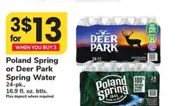 ACME Poland Spring or Deer Park Spring Water offer