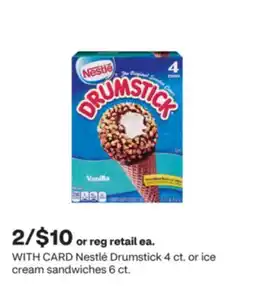 CVS Nestlé Drumstick 4 ct. or ice cream sandwiches 6 ct offer