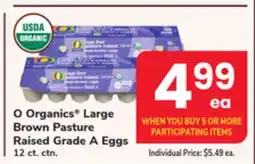 ACME O Organics Large Brown Pasture Raised Grade A Eggs offer