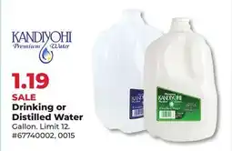 Runnings Drinking or Distilled Water offer