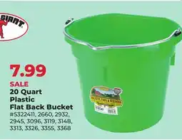 Runnings Little Giant 20 Quart Plastic Flat Back Bucket offer