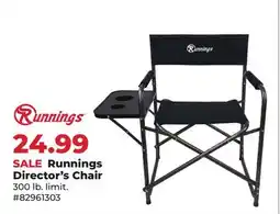 Runnings Runnings Director's Chair offer