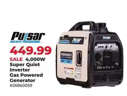 Runnings Pulsar 4,000W Super Quiet Inverter Gas Powered Generator offer