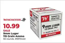 Runnings Winchester 9mm Luger 115 Grain Ammo offer