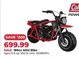 Runnings Coleman 196cc Mini Bike offer