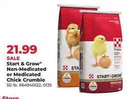 Runnings Purina Start & Grow Non-Medicated or Medicated Chick Crumble offer