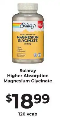 Lifethyme Solaray Higher Absorption Magnesium Glycinate offer