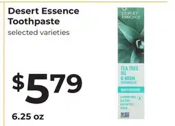 Lifethyme Desert Essence Toothpaste offer