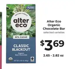 Lifethyme Alter Eco Organic Chocolate Bar offer