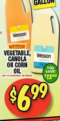 Western Beef WESSON VEGETABLE, CANOLA OR CORN OIL offer