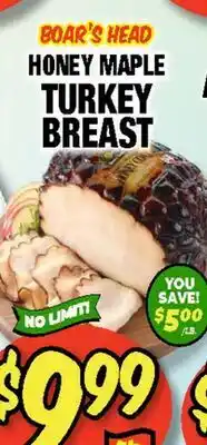 Western Beef BOAR'S HEAD HONEY MAPLE TURKEY BREAST offer