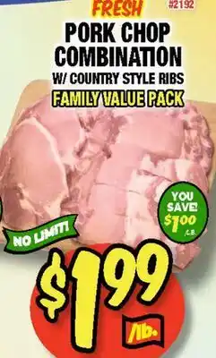 Western Beef PORK CHOP COMBINATION W/ COUNTRY STYLE RIBS FAMILY VALUE PACK offer