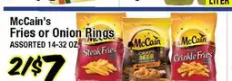 Western Beef McCain's Fries or Onion Rings offer