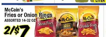 Western Beef McCain's Fries or Onion Rings offer