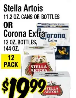 Western Beef Stella Artois 11.2 OZ. CANS OR BOTTLES OR Corona Extra 12 OZ. BOTTLES, 144 OZ offer