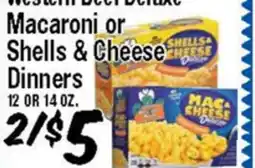 Western Beef Western Beef Deluxe Macaroni or Shells & Cheese Dinners offer