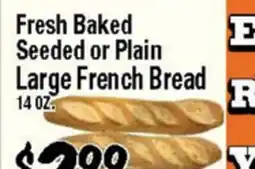 Western Beef Fresh Baked Seeded or Plain Large French Bread offer