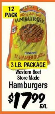 Western Beef Western Beef Store Made Hamburgers offer