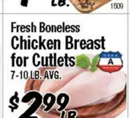Western Beef Fresh Boneless Chicken Breast for Cutlets offer