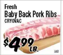 Western Beef Fresh Baby Back Pork Ribs offer