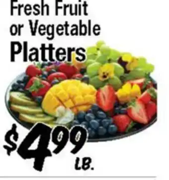 Western Beef Fresh Fruit or Vegetable Platters offer