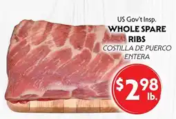 La Chiquita Food Market US Gov't Insp. WHOLE SPARE RIBS offer