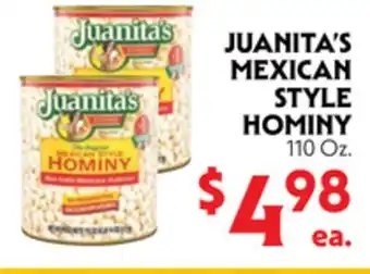La Chiquita Food Market JUANITA'S MEXICAN STYLE HOMINY offer