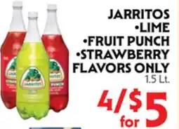 La Chiquita Food Market JARRITOS • LIME • FRUIT PUNCH • STRAWBERRY FLAVORS ONLY offer