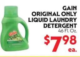 La Chiquita Food Market GAIN ORIGINAL ONLY LIQUID LAUNDRY DETERGENT offer
