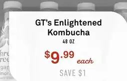 Standard Market GT's Enlightened Kombucha offer
