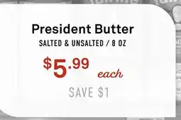 Standard Market President Butter offer