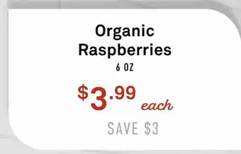 Standard Market Organic Raspberries offer
