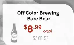 Standard Market Off Color Brewing Bare Bear offer