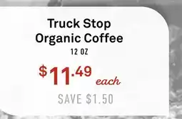 Standard Market Truck Stop Organic Coffee offer