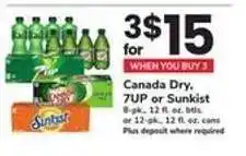 Safeway Canada Dry, 7UP or Sunkist offer