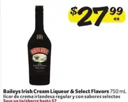 Fresco y Más Baileys Irish Cream Liqueur & Select Flavors 750 mL licor de crema irlandesa offer