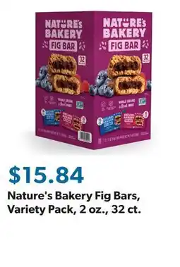 Sam's Club Nature's Bakery Fig Bars, Variety Pack, 2 oz., 32 ct offer