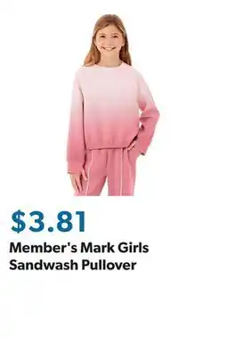 Sam's Club Member's Mark Girls Sandwash Pullover offer