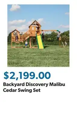 Sam's Club Backyard Discovery Malibu Cedar Swing Set offer