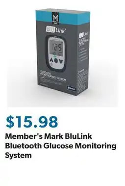 Sam's Club Member's Mark BluLink Bluetooth Glucose Monitoring System offer