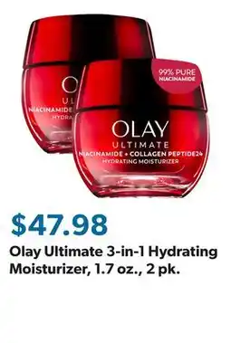 Sam's Club Olay Ultimate 3-in-1 Hydrating Moisturizer, 1.7 oz., 2 pk offer