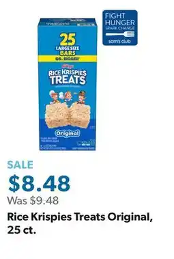 Sam's Club Rice Krispies Treats Original, 25 ct offer