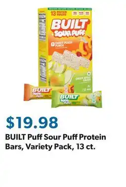 Sam's Club BUILT Puff Sour Puff Protein Bars, Variety Pack, 13 ct offer