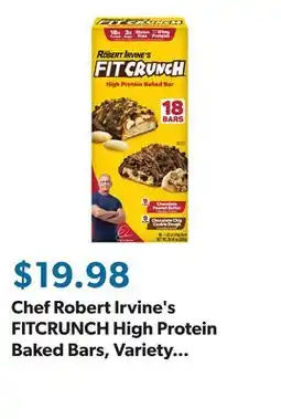 Sam's Club Chef Robert Irvine's FITCRUNCH High Protein Baked Bars, Variety Pack, 1.62 oz. 18 ct offer