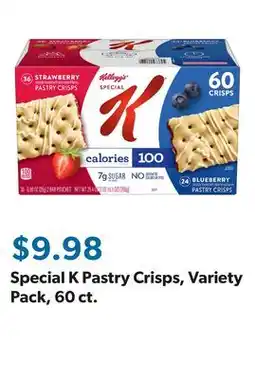 Sam's Club Special K Pastry Crisps, Variety Pack, 60 ct offer