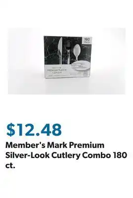 Sam's Club Member's Mark Premium Silver-Look Cutlery Combo 180 ct offer