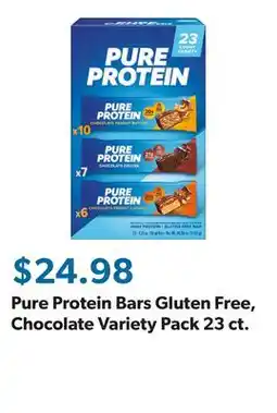 Sam's Club Pure Protein Bars Gluten Free, Chocolate Variety Pack 23 ct offer