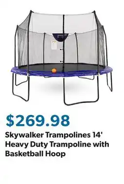 Sam's Club Skywalker Trampolines 14' Heavy Duty Trampoline with Basketball Hoop offer