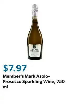 Sam's Club Member's Mark Asolo-Prosecco Sparkling Wine offer