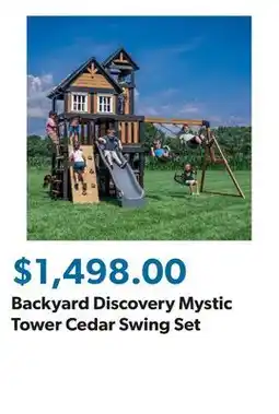 Sam's Club Backyard Discovery Mystic Tower Cedar Swing Set offer